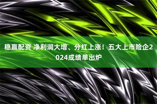 稳赢配资 净利润大增、分红上涨！五大上市险企2024成绩单出炉